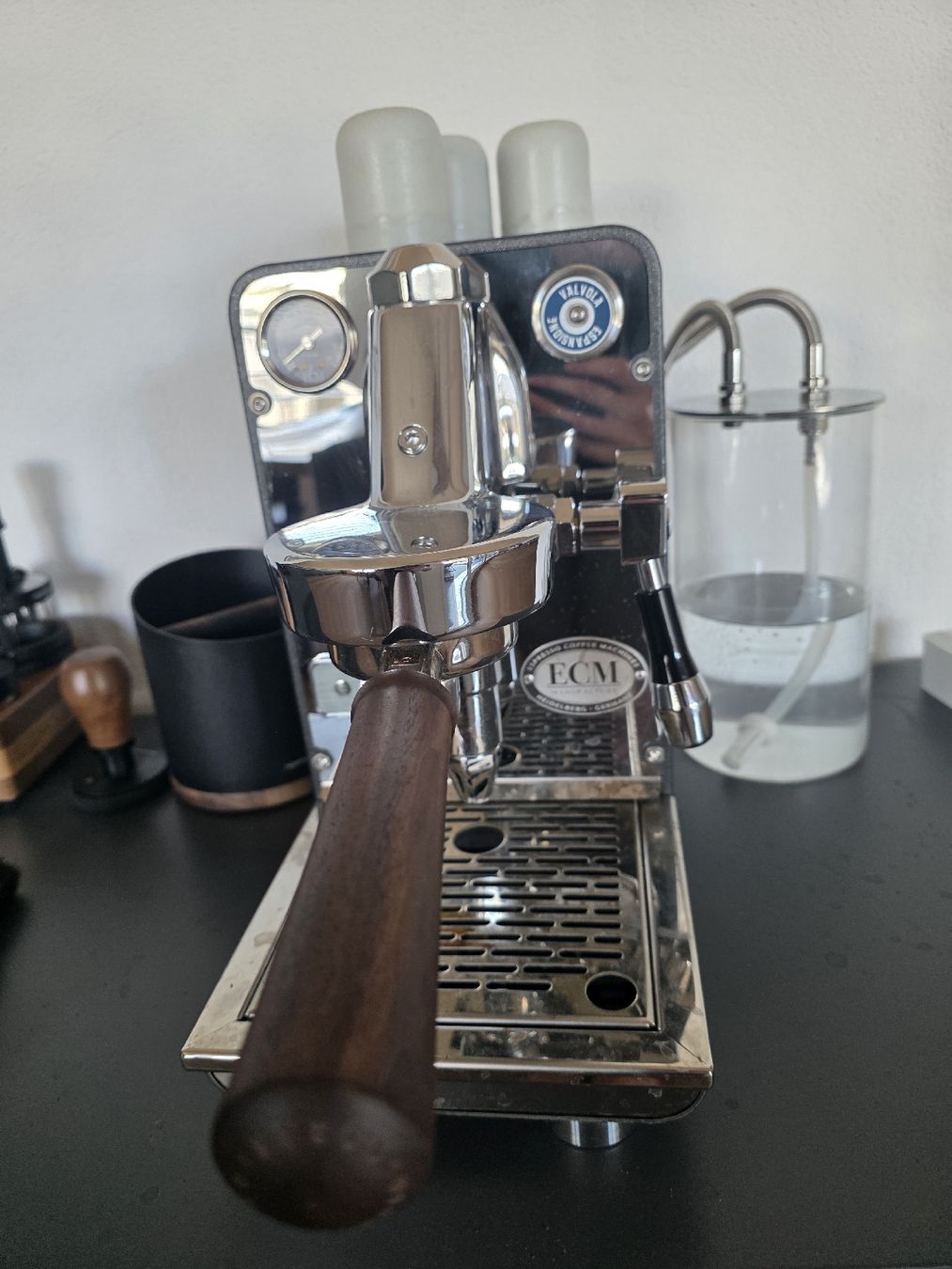 ECM Manufacture Macchine per caffè & Macchine per espresso: Home Barista Set mit ECM Puristika Anthrazit – Nuovo (secondo la descrizione) da Lotzwil venduto da haa_fgy9