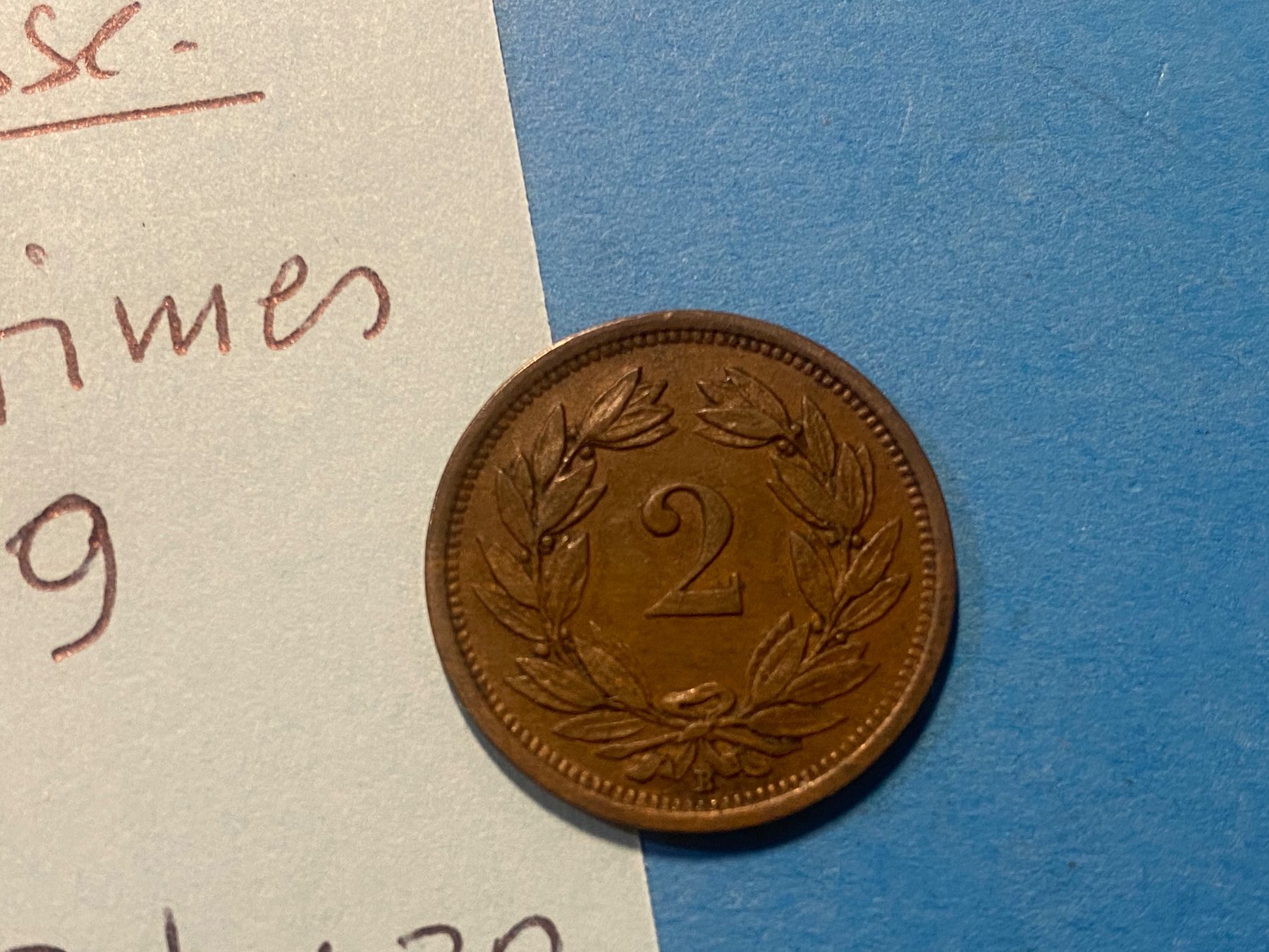 Tutti le monete: SUISSE : 2 CENTIMES 1919 – Usato da genève venduto da GEnumist 2