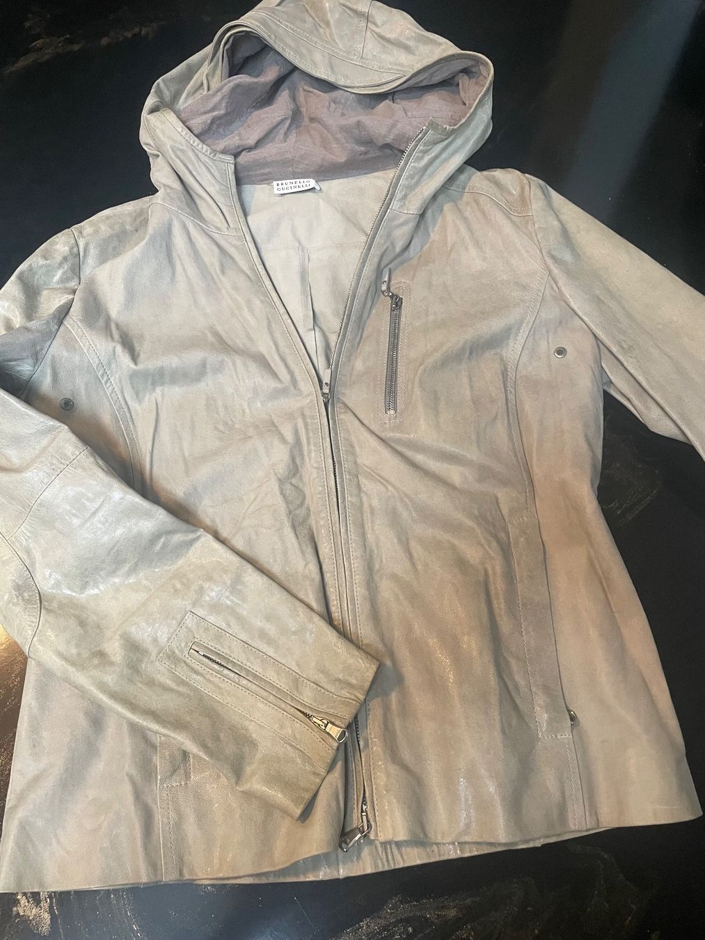 Brunello Cucinelli Giacche: Lederjacke Brunello Cucinelli – Usato da Minusio venduto da Pink222
