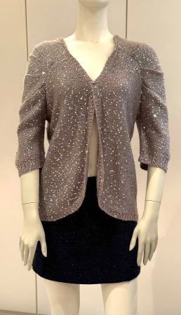 Jaquette prune à paillettes