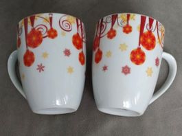 Lot de 2 tasses de Noel/Set mit 2 Weihnachtstassen