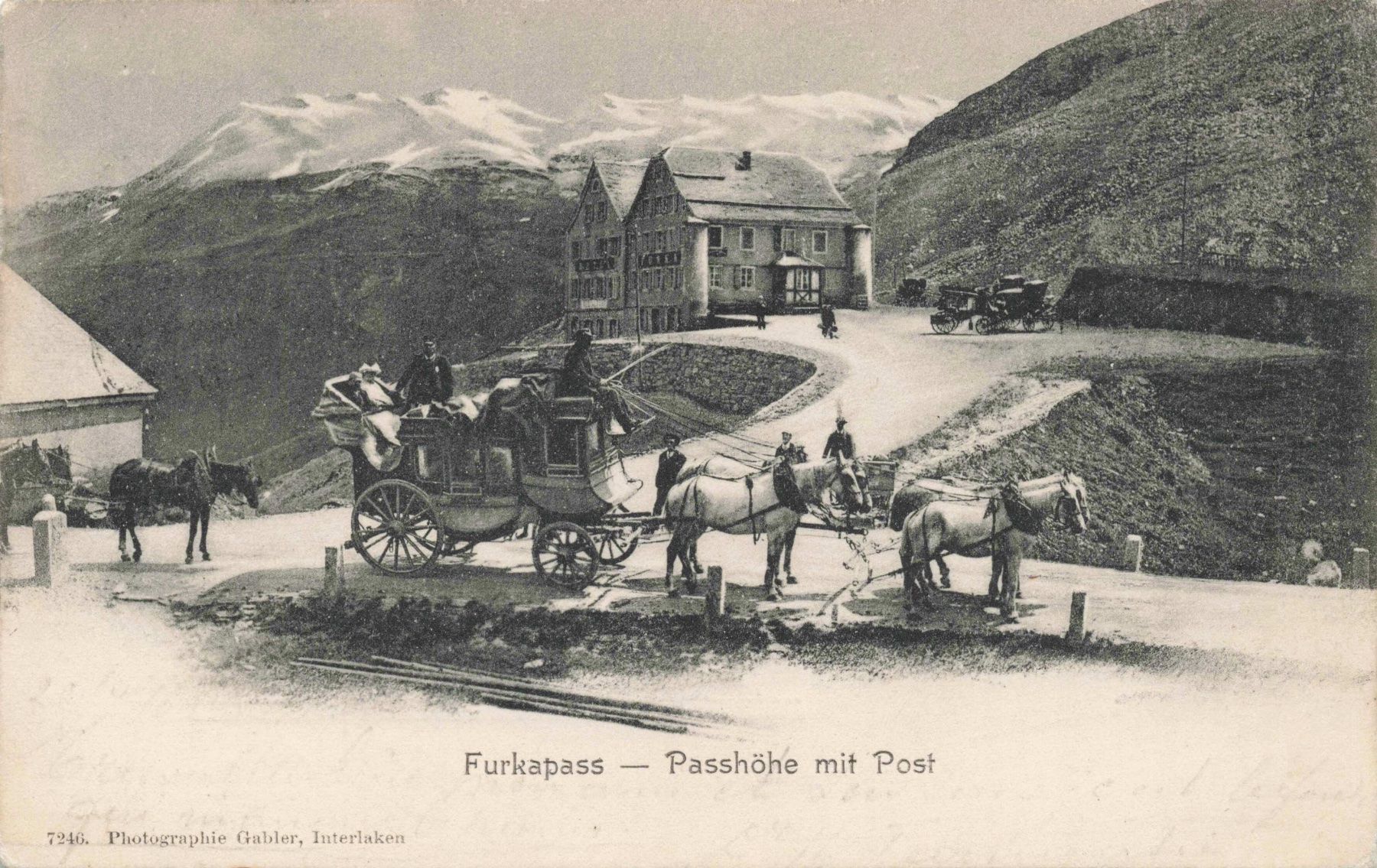 Cartoline postali: Furkapass VS diligenza post animata Sorgfalt Postkutsche – Usato da Biasca venduto da Blenio71