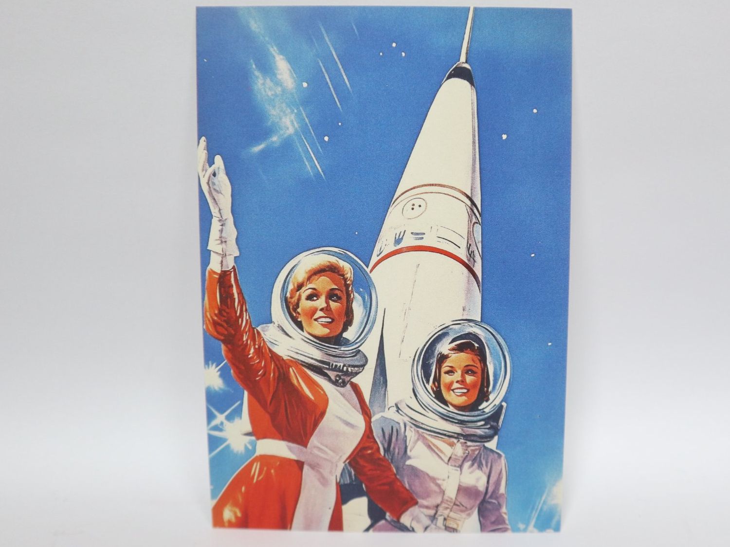 Cartes postales: AK Space Comic Rakete Pin-Up Postkarte – Neuf (Voir description) à Eschenbach SG par Astalavista
