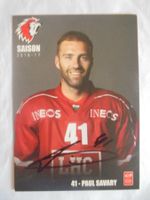 hockey, autographe " Paul Savary, LHC saison 2016-17