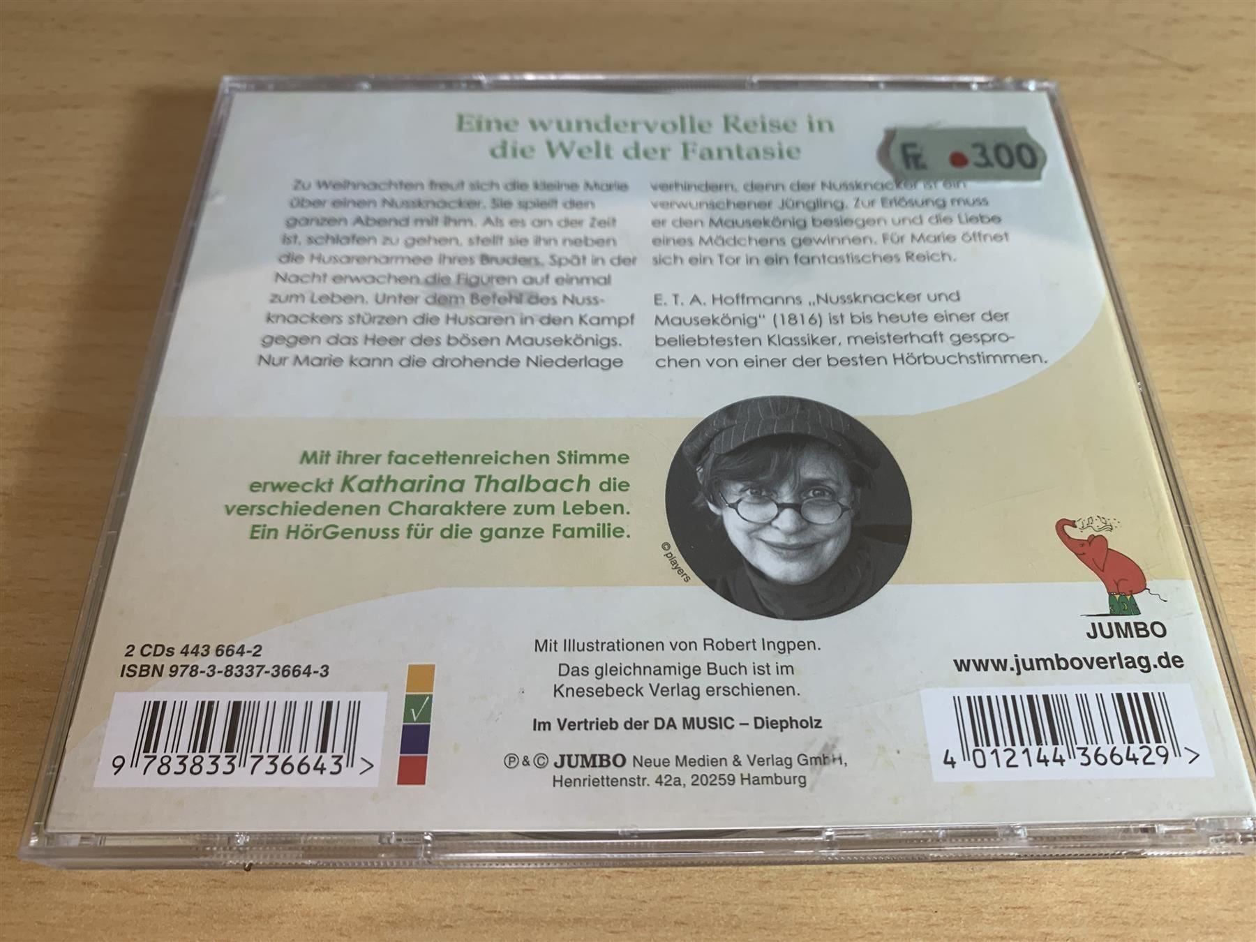 Audiolibri: Katharina Thalbach - Nussknacker und Mausekönig - 2 CD – Usato da Rikon im Tösstal venduto da Alpenmutz 1
