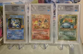 Pokémon Set 25th A.Ed. Blastoise, Charizard , Venusaur, Jap.