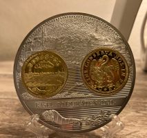 versilberte Medaille Basel 20 Dukaten 1741, PP, Top Zustand