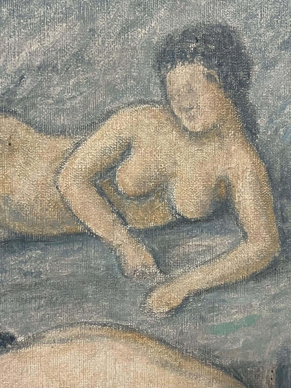 Dipinti: W.J. Müller 1974 Gemälde "Drei Badedamen" – Usato da Basel venduto da PAUL_ART 4