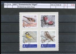 2007 "Einheimische Vögel", ET - Stempel
