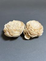 22 Deko-Papierblumen naturfarben, für Deko & Basteln wie NEU