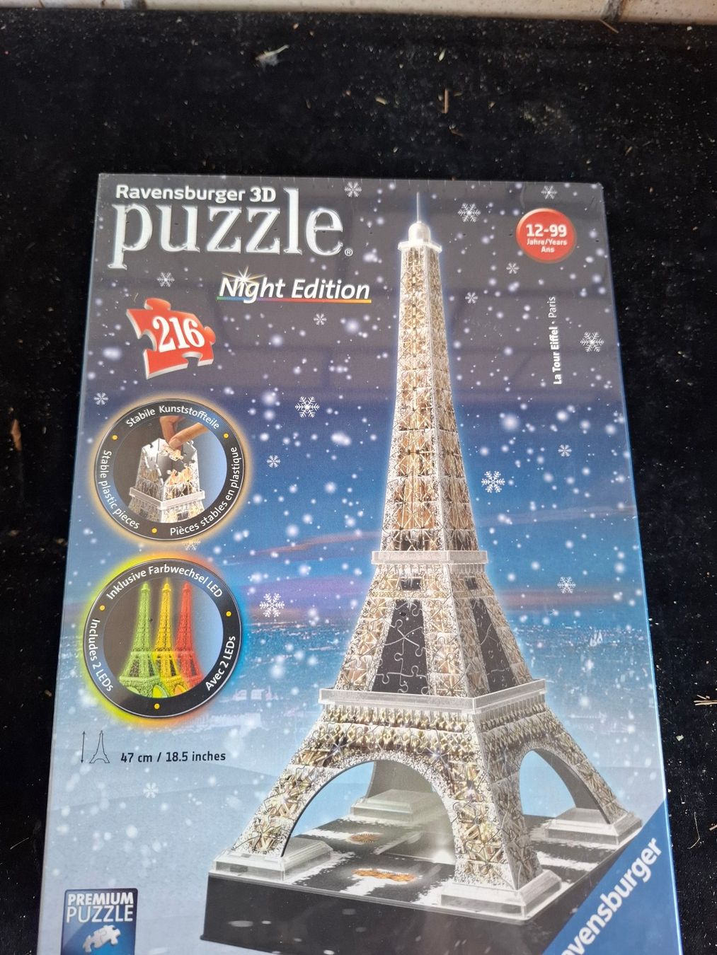 Ravensburger Puzzle: Ravensburger 3D Puzzle Eiffelturm Night Edition 216 Teile – Nuovo e nell'imballaggio originale da Schönholzerswilen venduto da clyde123