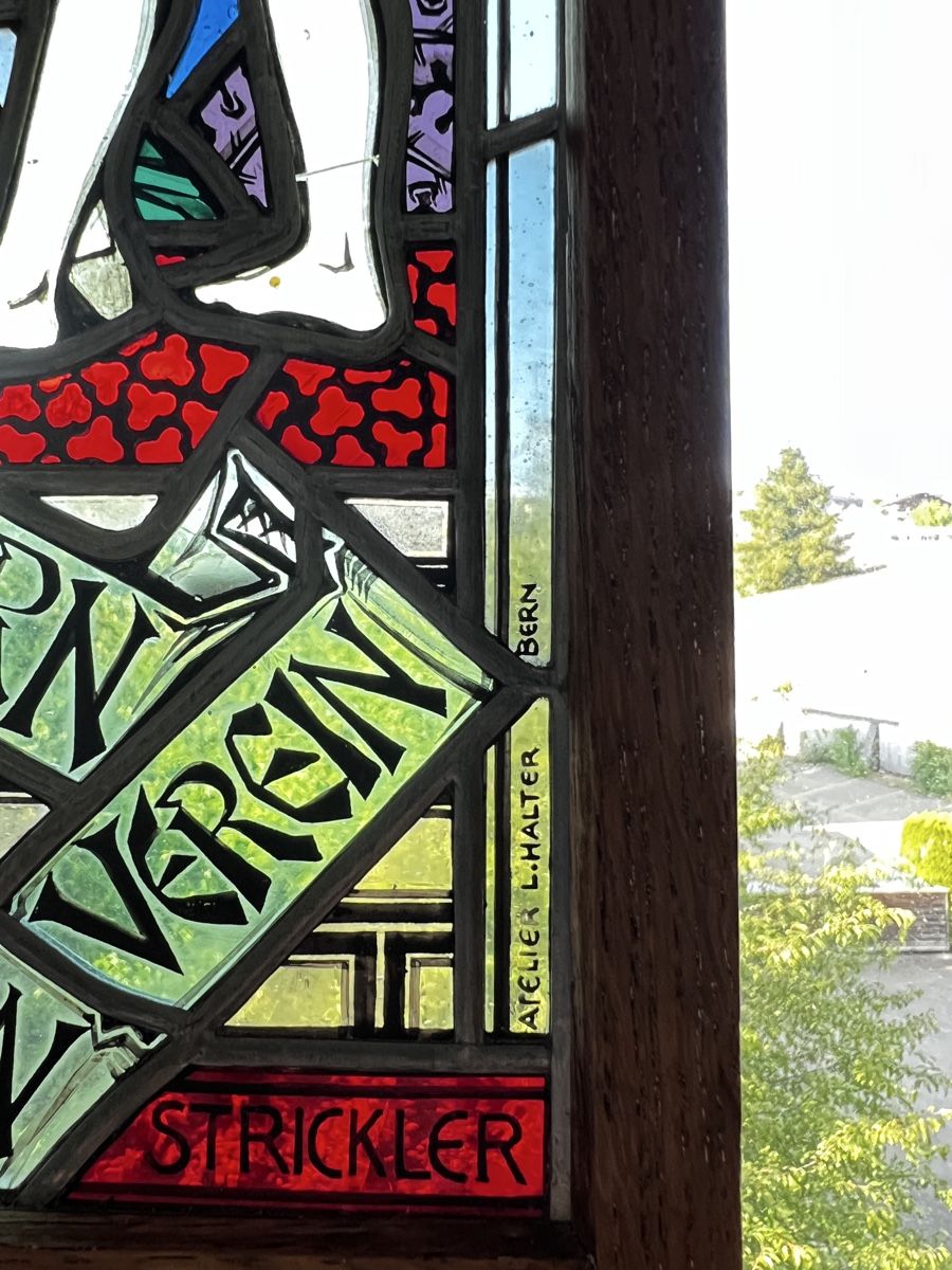 Sonstige Antiquitäten & Kunst: Zwei Glasbilder Jugendstil Berner Vereinsleben – Gebraucht aus Neuenegg von Magosaurus 2