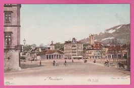 Vevey 1906 Place du Marché belebt