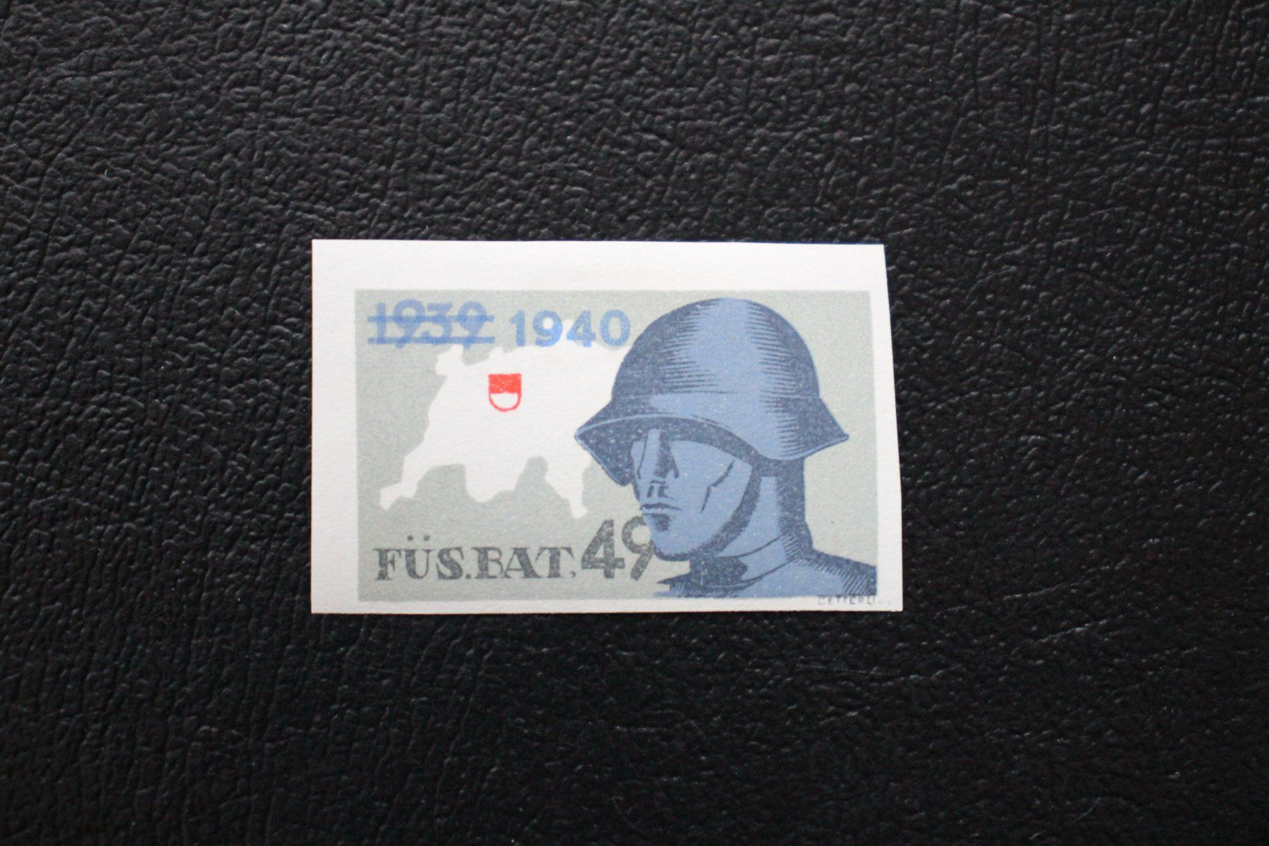 Tutti i francobolli: FÜS. BAT.49 1940 geschnitten / 1939 durchgestrichen – Usato da Wiedlisbach venduto da Hrudolfo