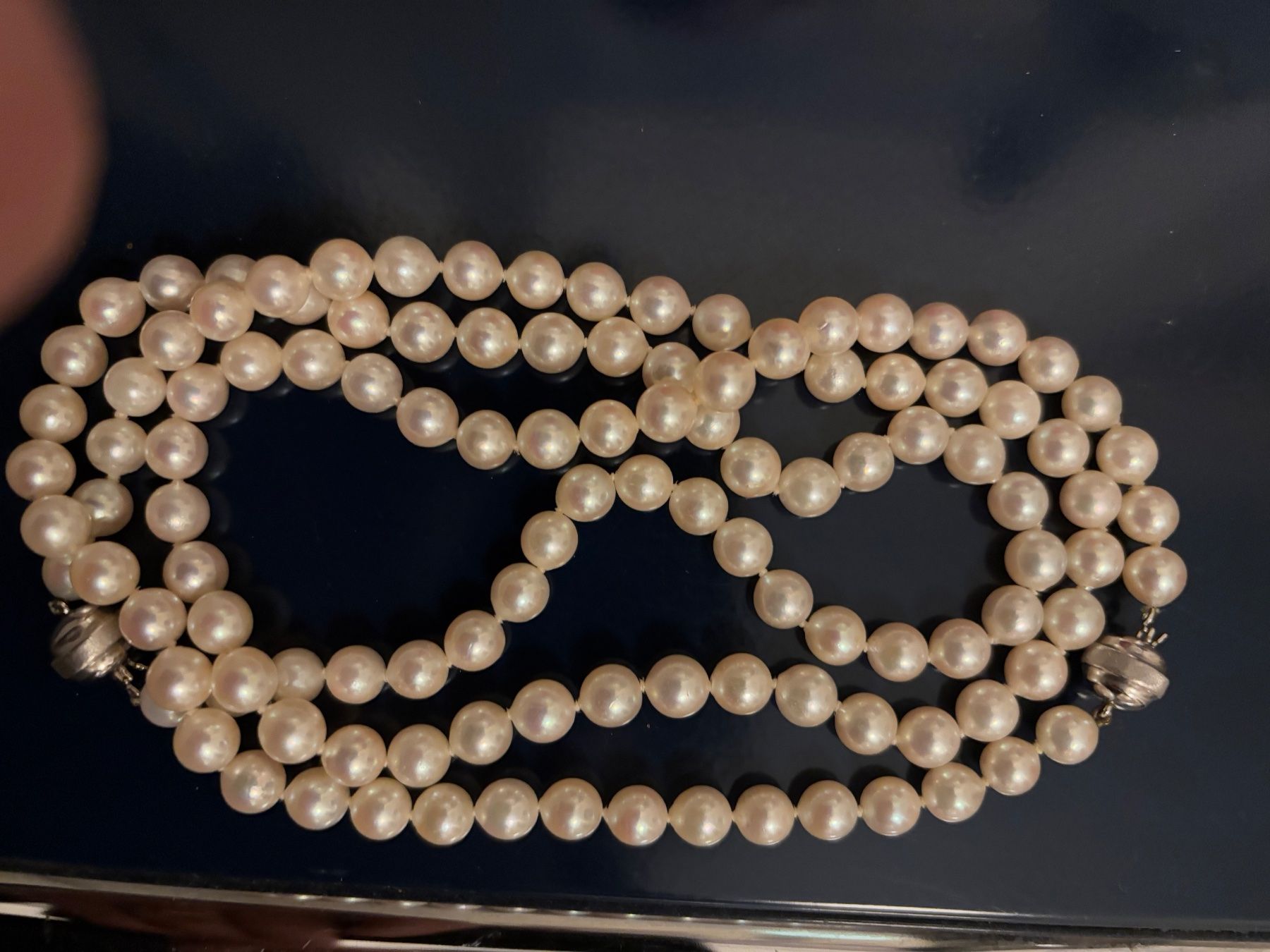 Catenine: Zuchtperlenkette mit Weissgoldverschlüssen – Usato da Bern venduto da Himmelsherold 4
