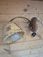 Wandlampe verstellbar Holz mit Lampenschirm floral Lampe