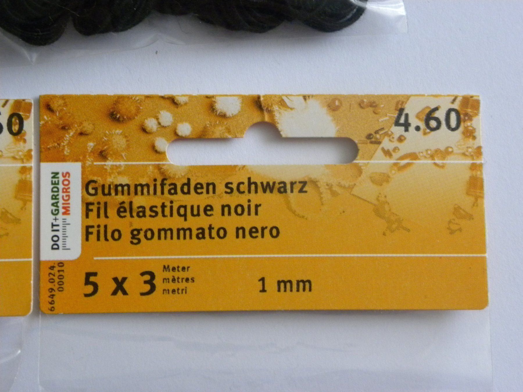 Kit bricolage: Gummifaden schwarz NEU OVP – Nuovo e nell'imballaggio originale da Walterswil SO venduto da Jerry_maus 1