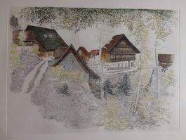 Walter Dick.Henessenmühle bei Gossau.Mit Rahmen 92x114 cm.