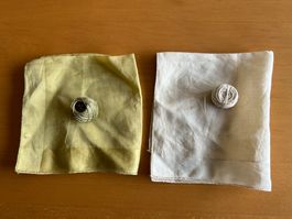Zwei Taschentücher umhäkeln mit passendem Spitzengarn