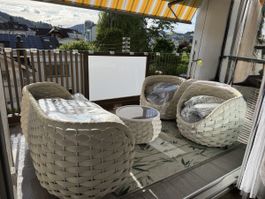 Wunderschöne Gartenlounge, neuwertig, wetterfest, 4-teilig