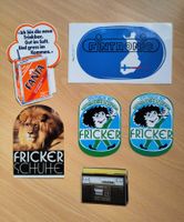 Lot d'autocollants vintage variés - Fanta, Fricker Schuhe,..