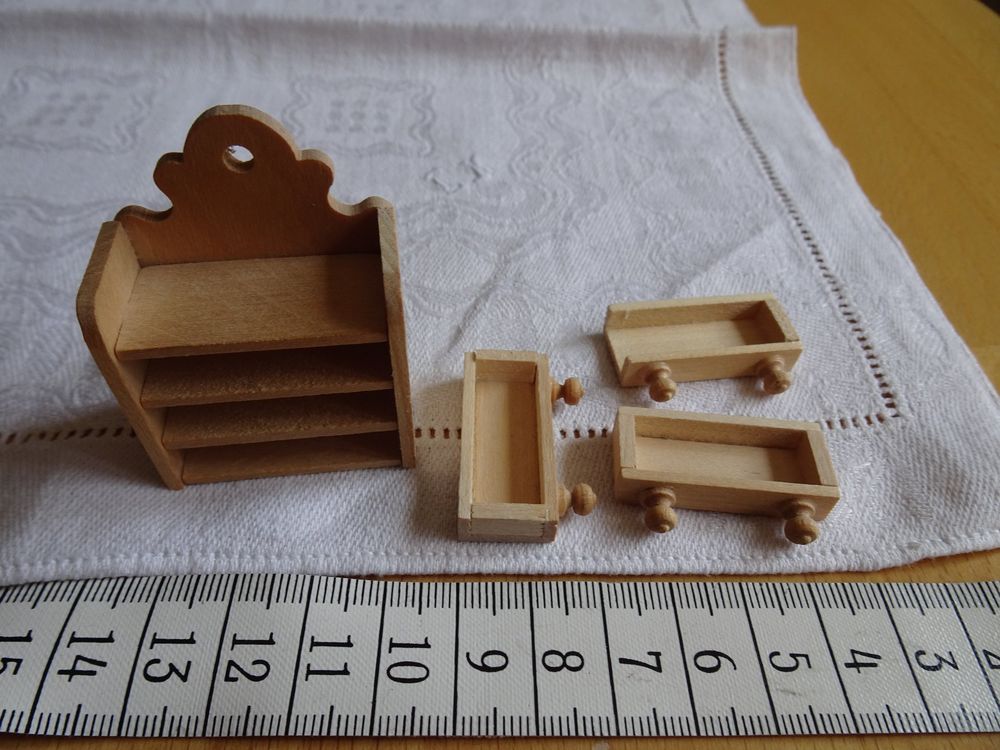 Melody Jane Puppenhaus Miniatur Wohnzimmer Couchtisch - Eiche Hell Königin Anna, 1:12 Maßstab, 102 Mm