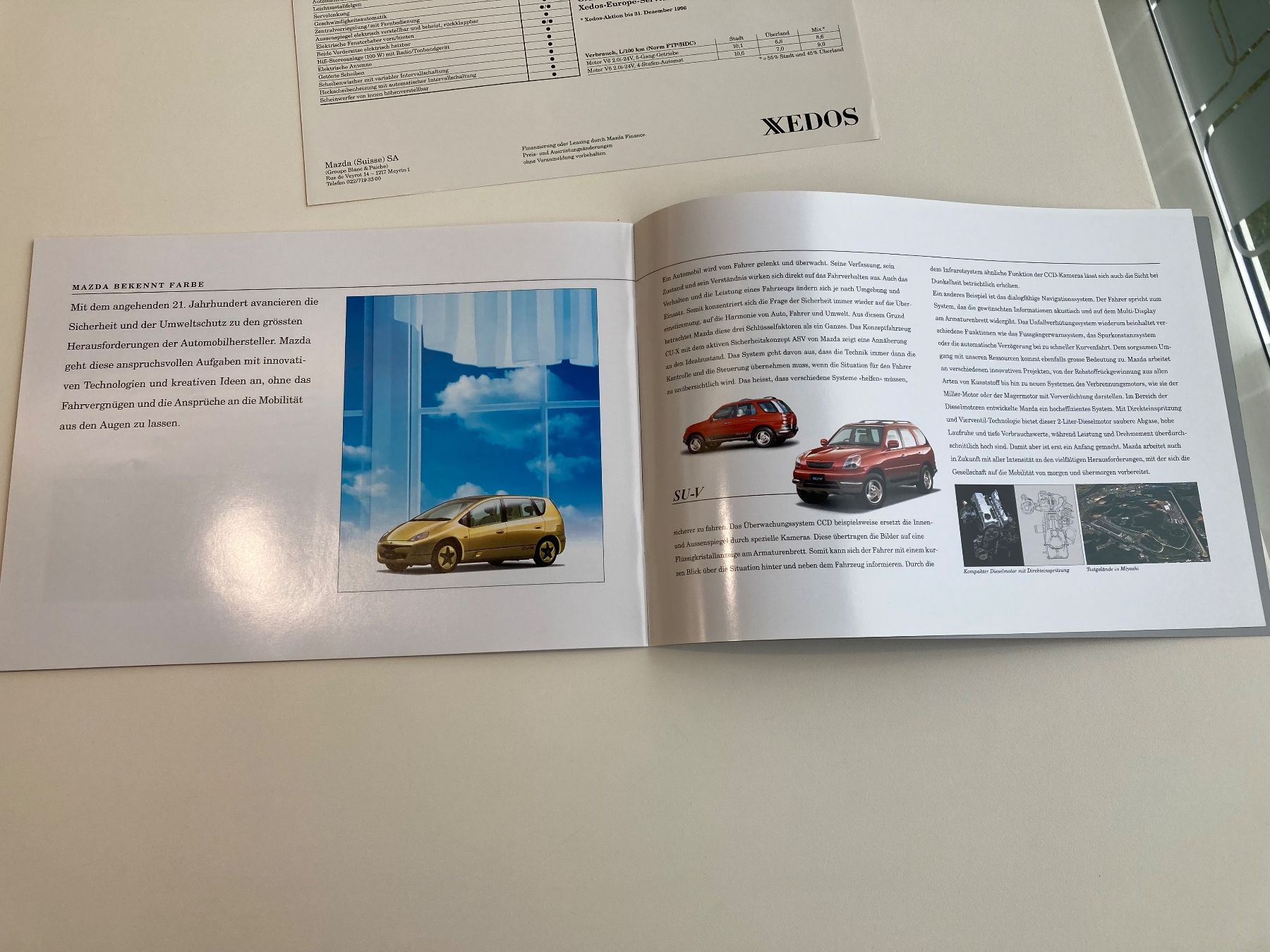 Mazda Documenti: Mazda Xedos 6 Prospekt 1996 – Usato da Horw venduto da adler65 6