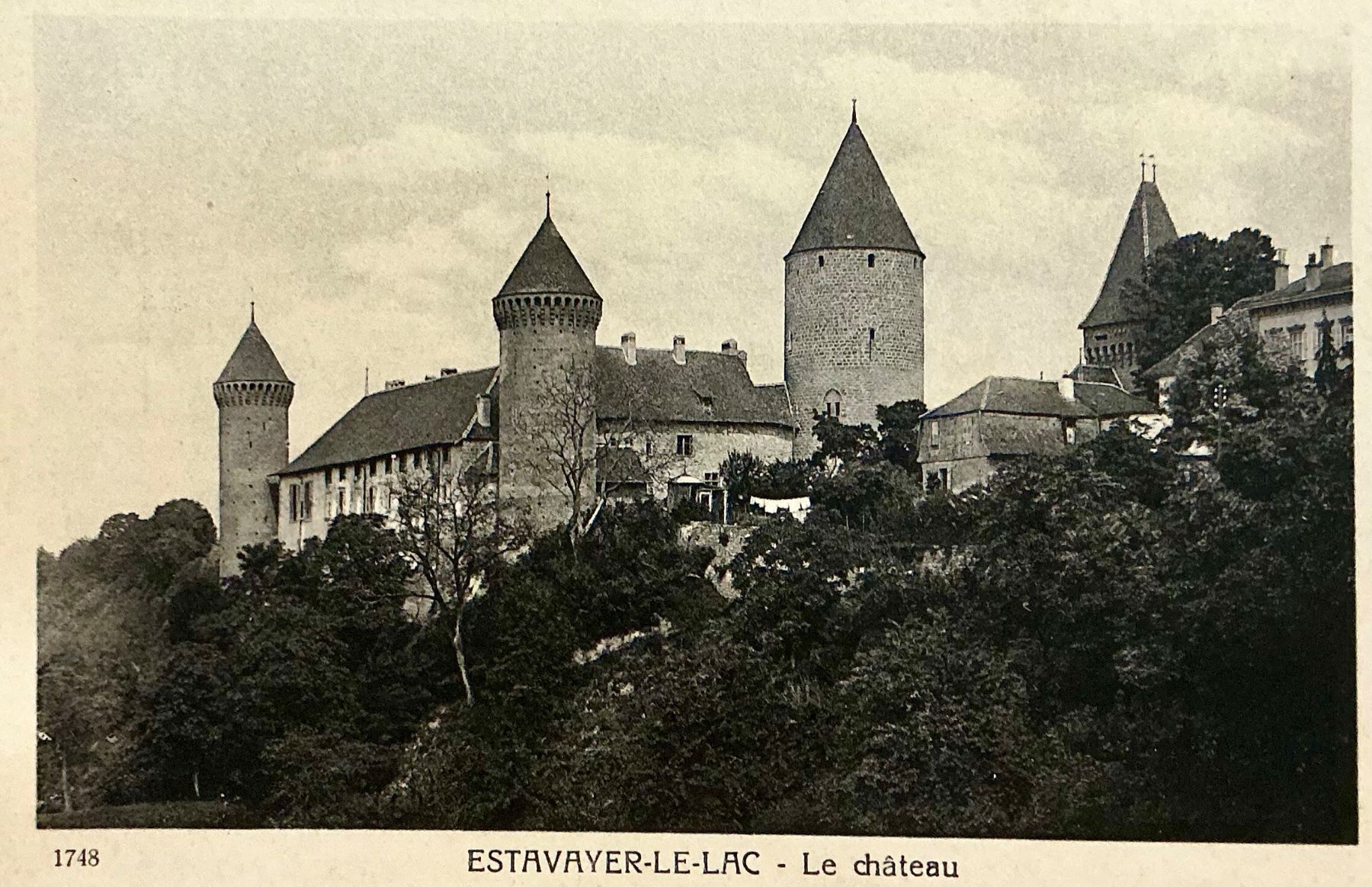 Cartes postales: ESTAVAYER-LE-LAC  - Le Château – D'occasion à Root par ENGLAND-TREASURES 1