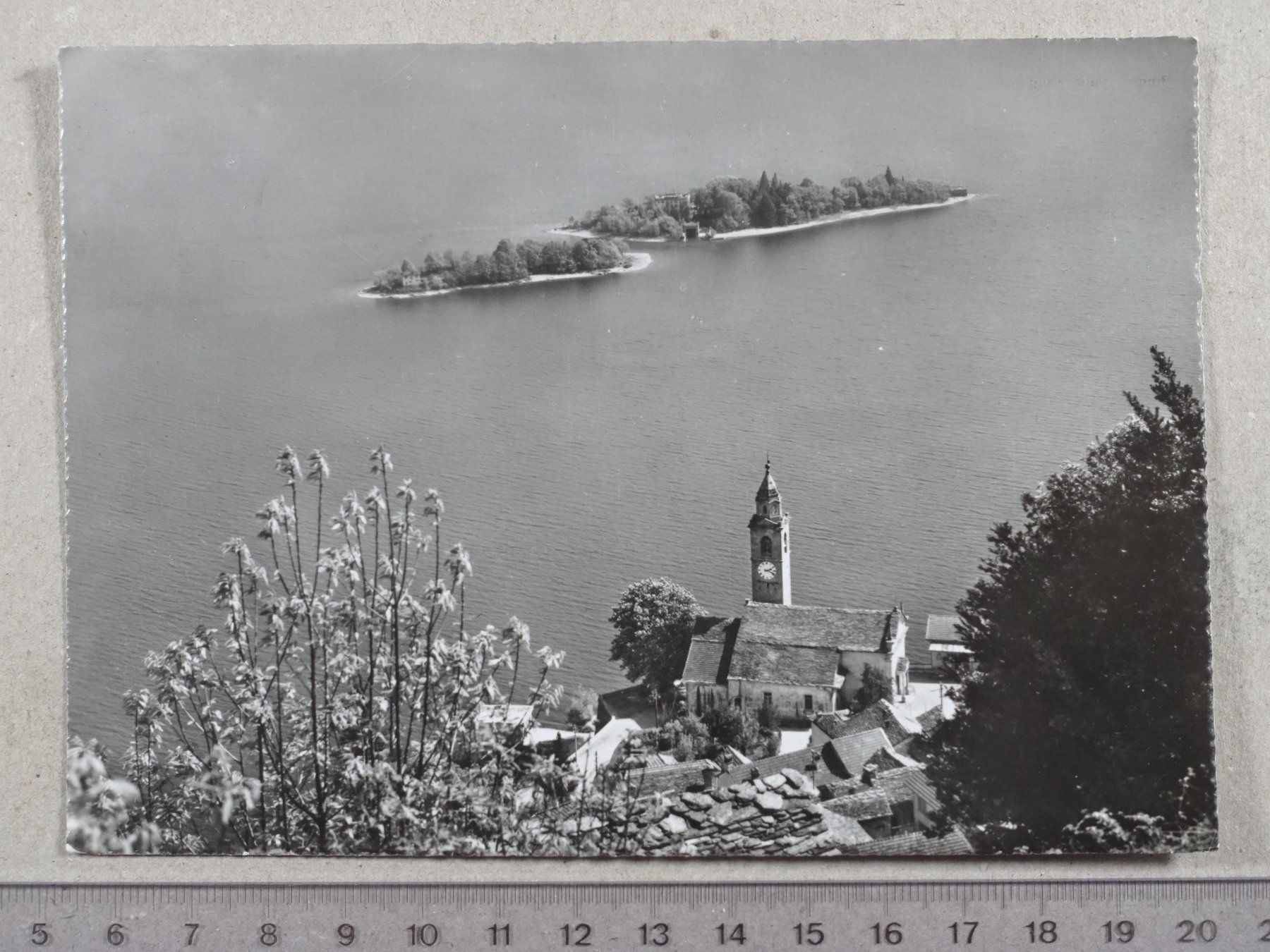Cartoline postali: Ronco, Lago Maggiore, 1953 – Usato da Lenzburg venduto da fh1