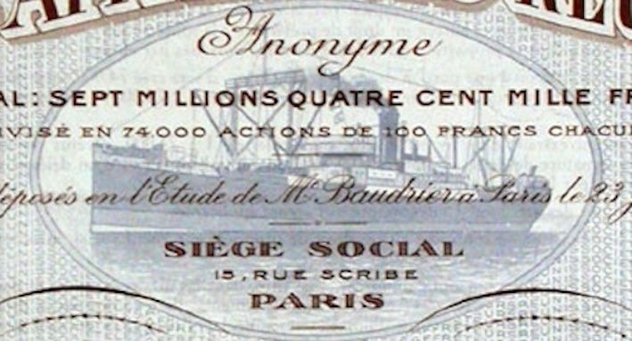 Documenti: Société Les Affreteurs Réunis, Paris - 1920 – Usato da Solothurn venduto da Sgasche 1