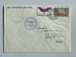 Flugpost 1939, Swissair Europaflug, gest. Arienne-Sofia/ ZH