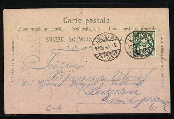 Cartoline postali: Litho Berner Oberland /Schweiz, Blick au – Usato da Berlin venduto da bartko-reher 1