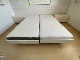 2 Betten mit Matratze und Lattenrost - auch einzeln kaufbar