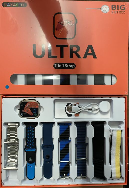 Smartwatch Ultra Geschenk Set 7 In 1 + Uhr & Wireless Ladege (Neu und ...