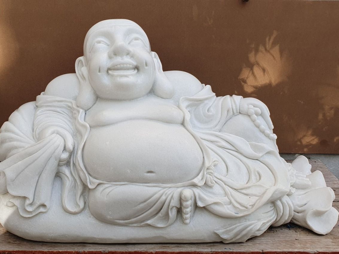 Sculture & Statue: Chinesischer  Happy Buddah  Marmor – Nuovo (secondo la descrizione) da Greppen venduto da hploetscher 2