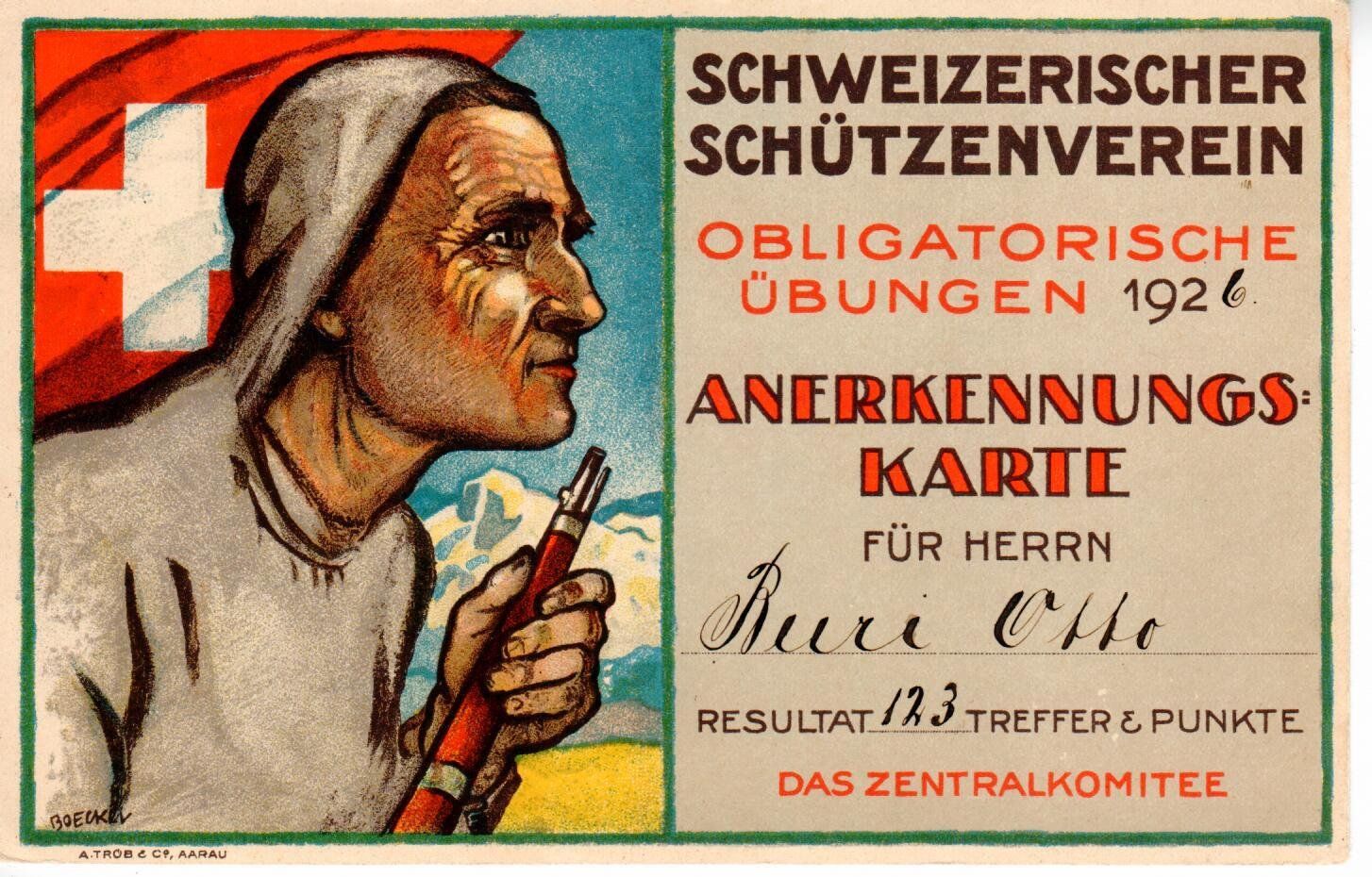 Cartoline postali: Schützenkarte 1926 – Usato da Wolhusen venduto da Curver9