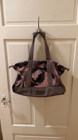 Stella McCartney x adidas gym bag military pattern