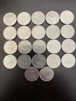 France, lot 22 X 1/2 FF 1965-1997 Nickel 