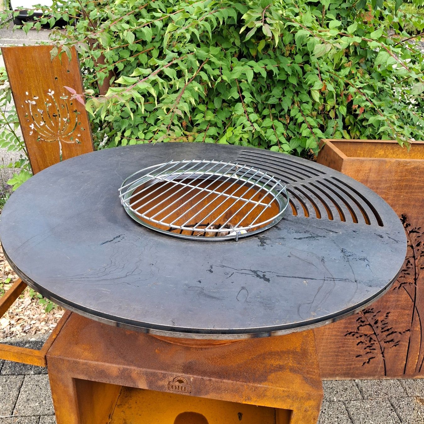 Griglie: Feuerschale mit Grillring in Edelrost – Nuovo e nell'imballaggio originale da Gerlafingen venduto da ofenhaus_linder 2