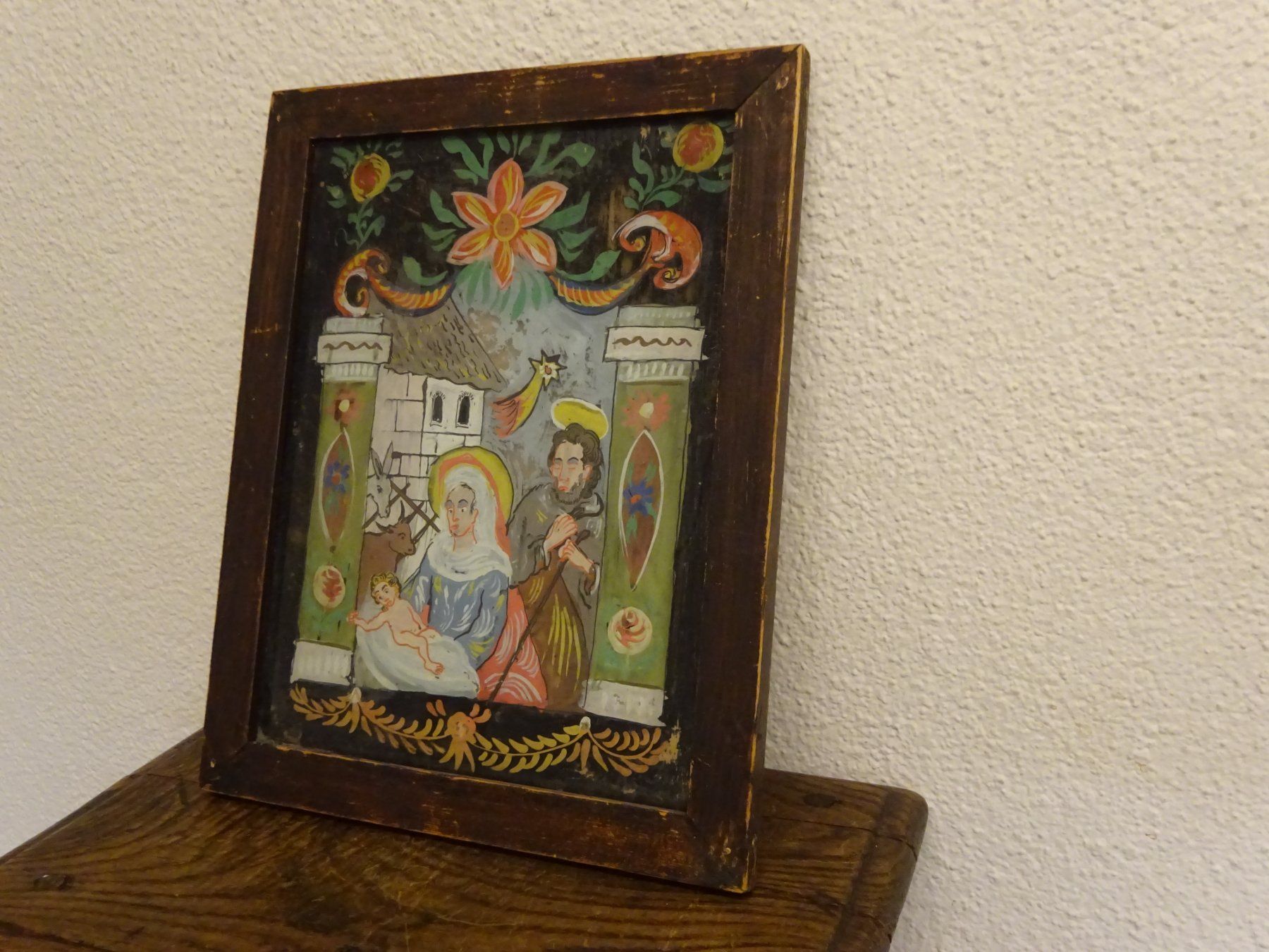 Gemälde: Hinterglasbild / Christnacht Krippe Ikone – Gebraucht aus Esslingen von eintagammeer 2