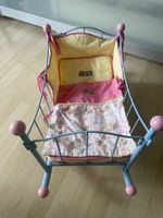 Puppe Wiege Rocker mit Bettwäsche guter Zustand