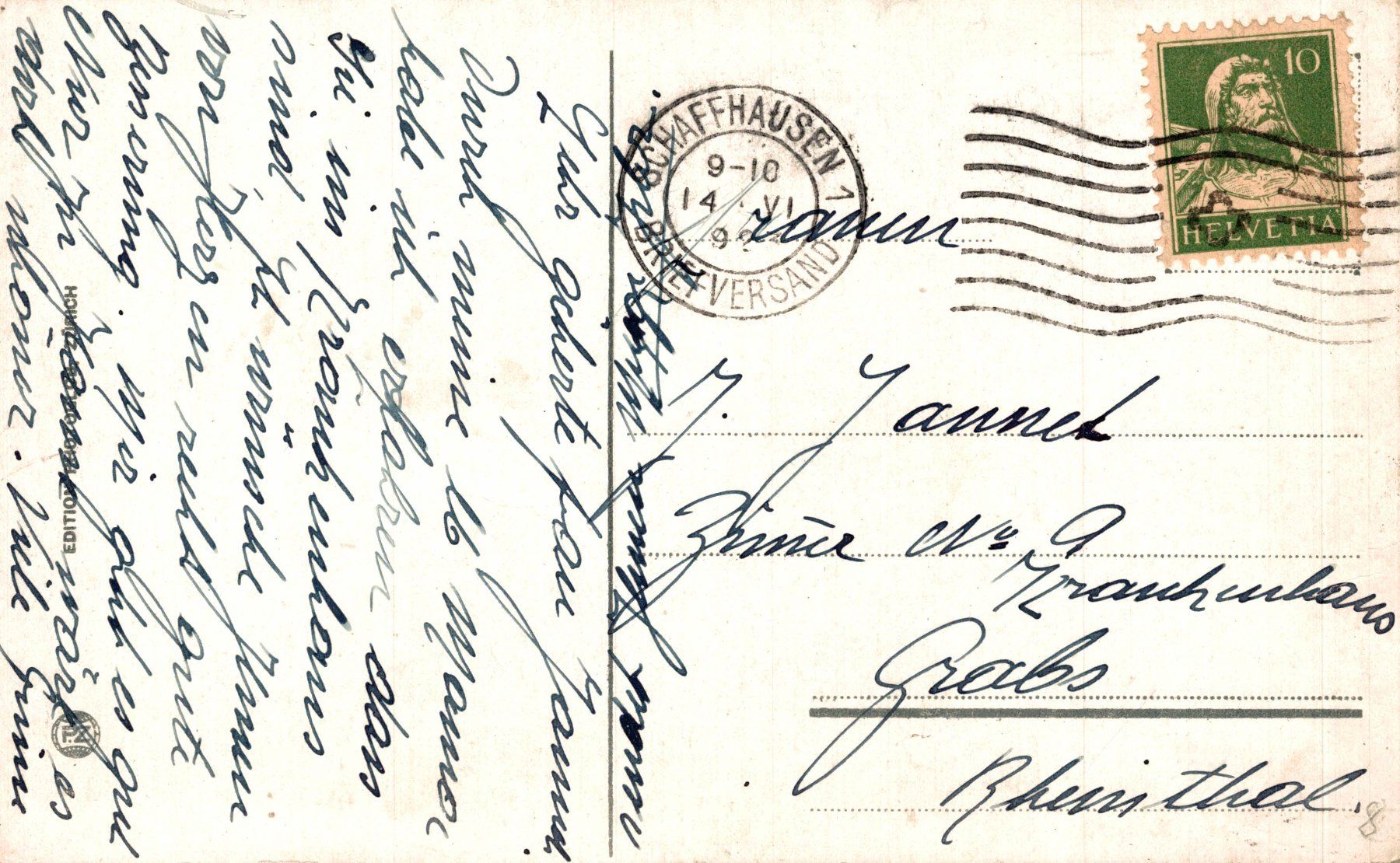 Cartoline postali: Schaffhausen – Usato da Bronschhofen venduto da Astore 1