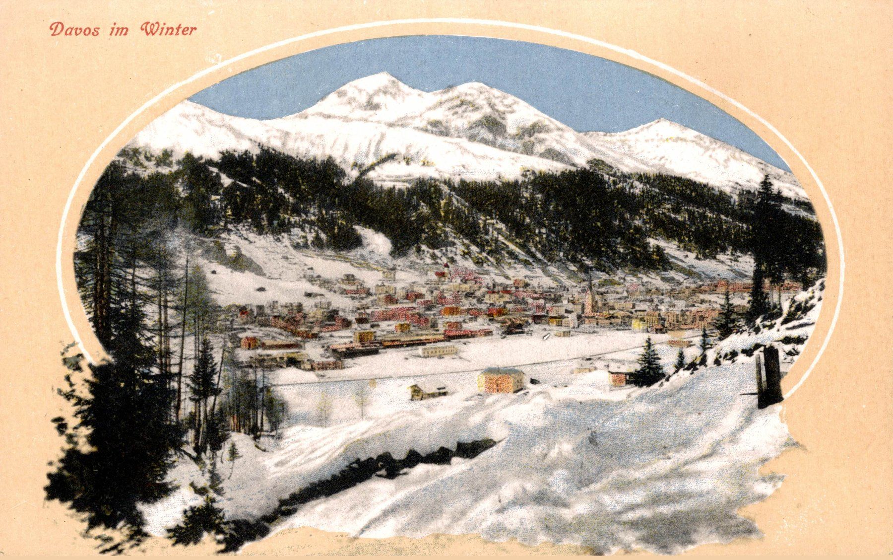Ansichtskarten: Davos im Winter – Gebraucht aus Bronschhofen von Astore
