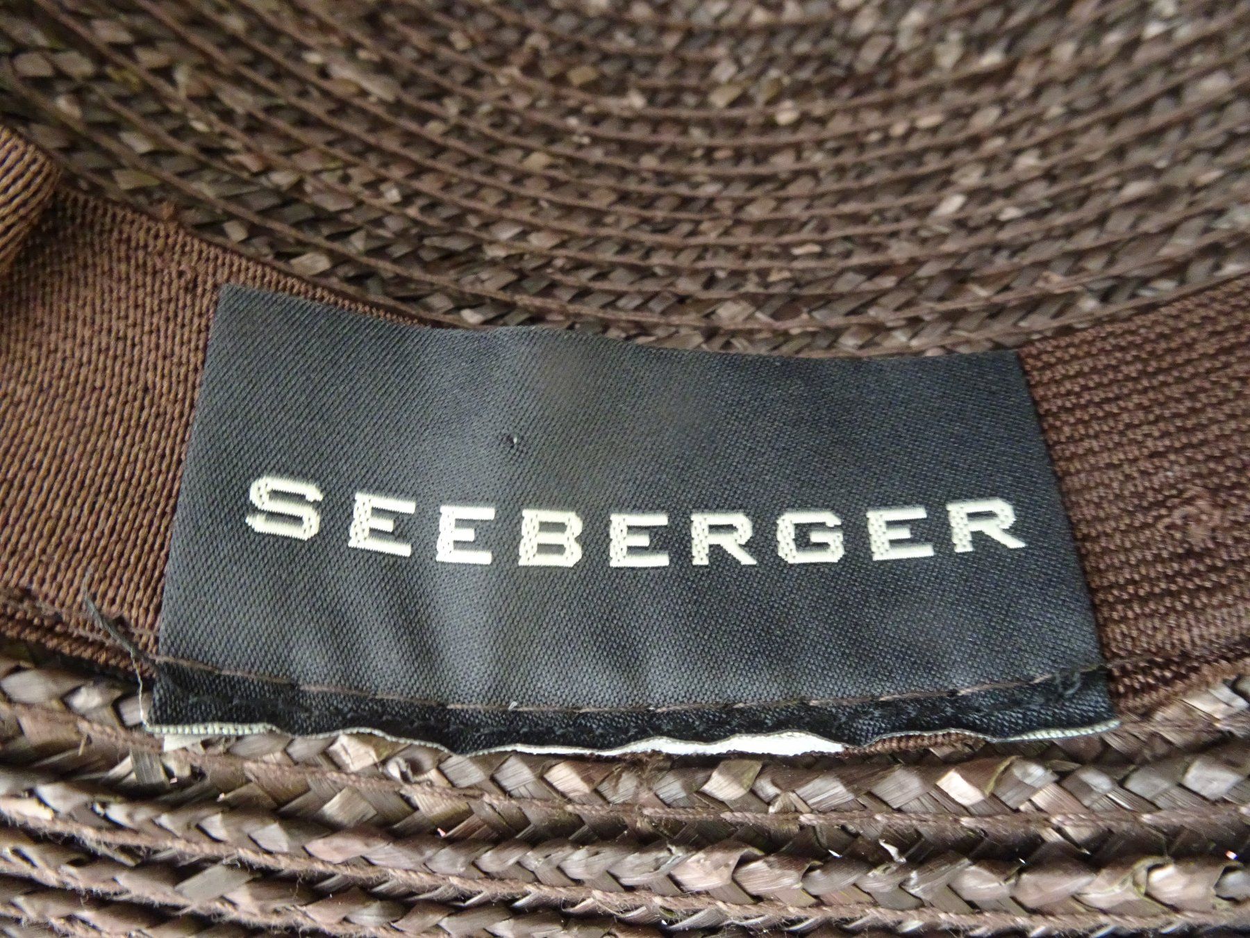 Copricapi, berretti & cappellini: Brauner Strohhut von Seeberger – Nuovo (secondo la descrizione) da männedorf venduto da purzelchen 1