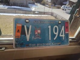 Top Rar-Original Truck Nummernschild St. Eustatius Karibik