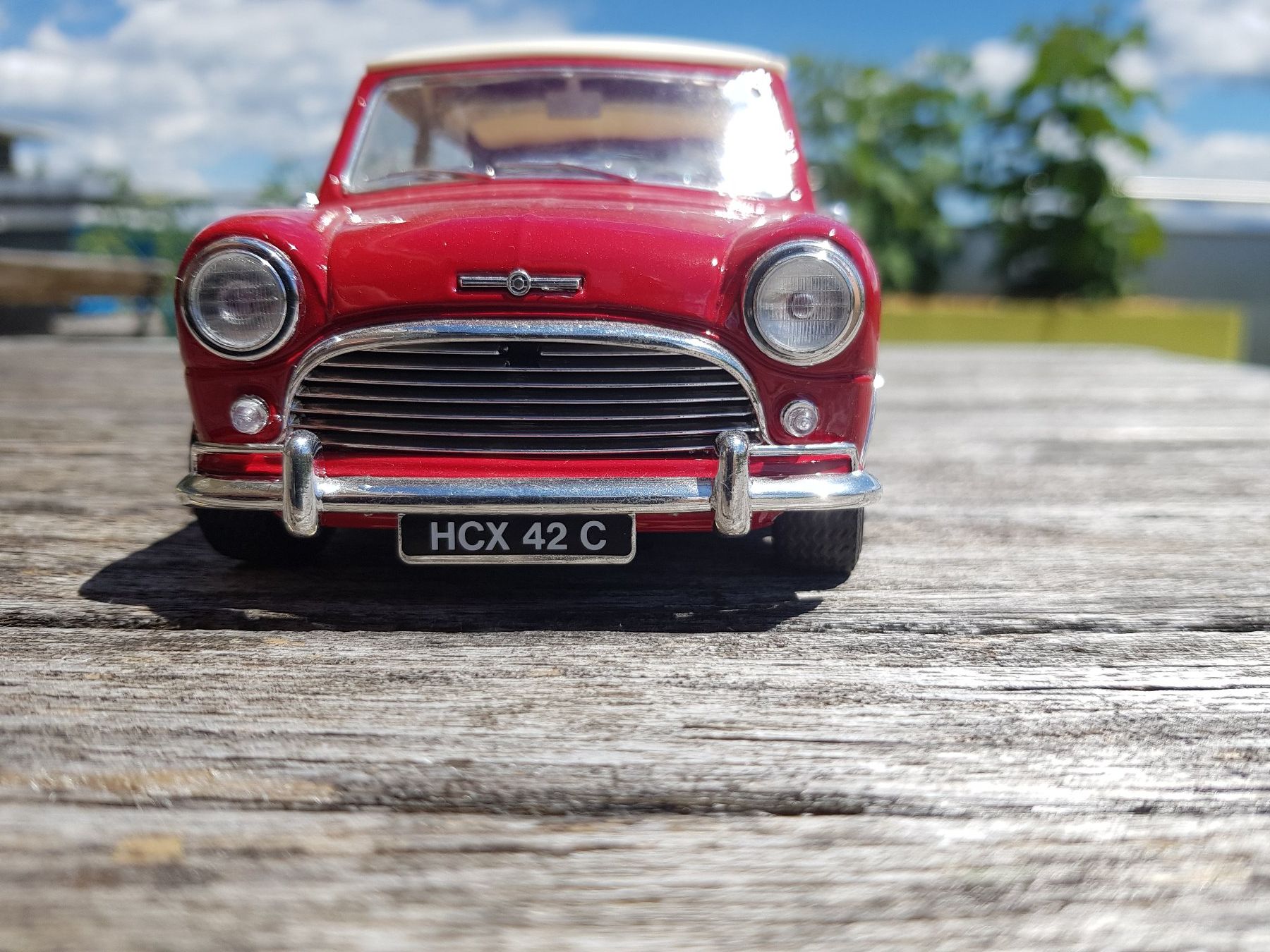 Solido Modellini d'auto: Mini Cooper S 1954 Modellauto rot – Usato da Jona venduto da dampfnuggi