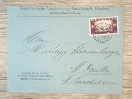 TR56 Enveloppe + Timbre Suisse 1919 PAX