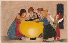 Kinder mit Lampion
