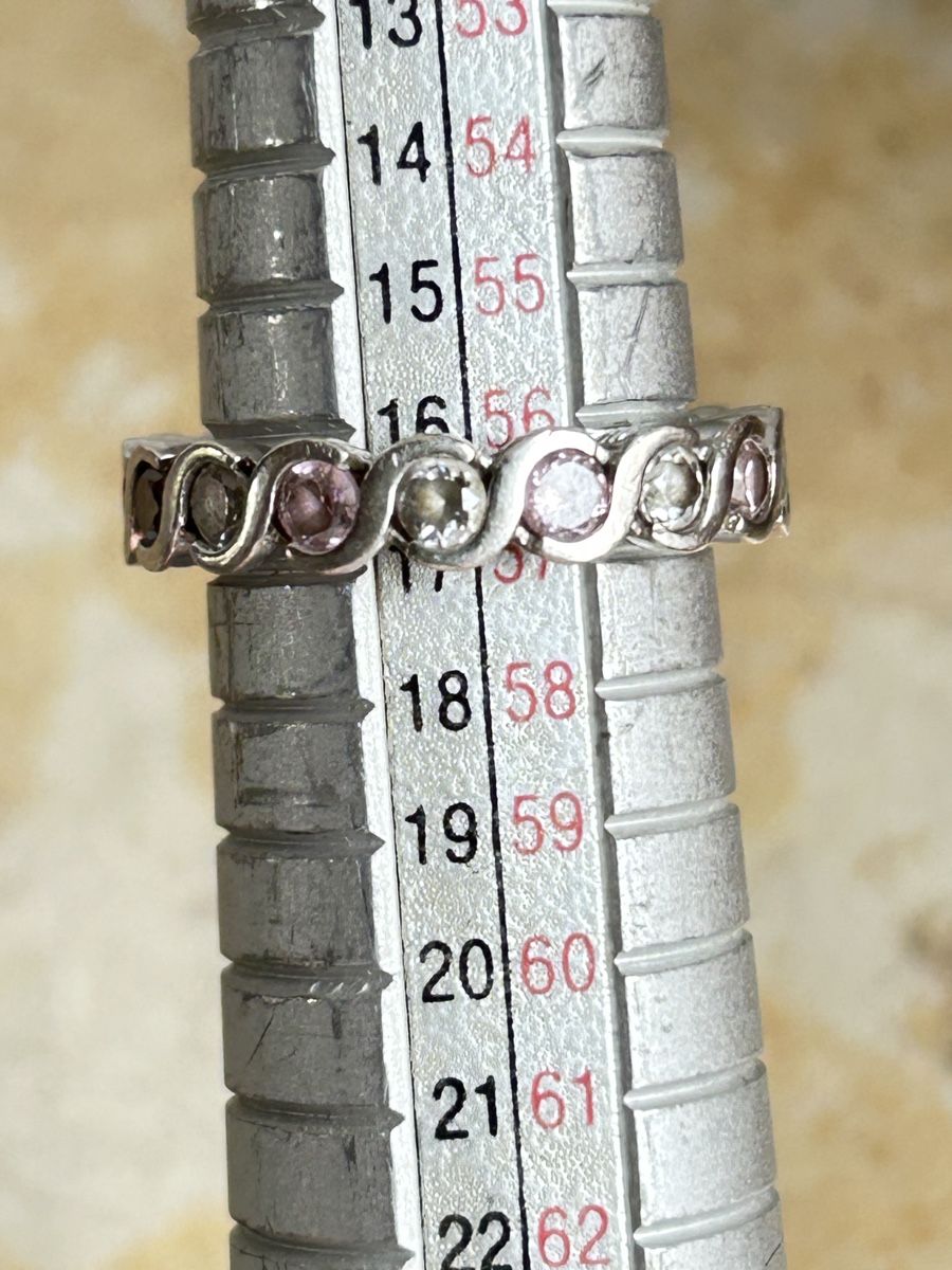 Anelli: Silberring 925 mit rosa Steinen, Gr 57 – Usato da Laufen venduto da belleskulptur 3
