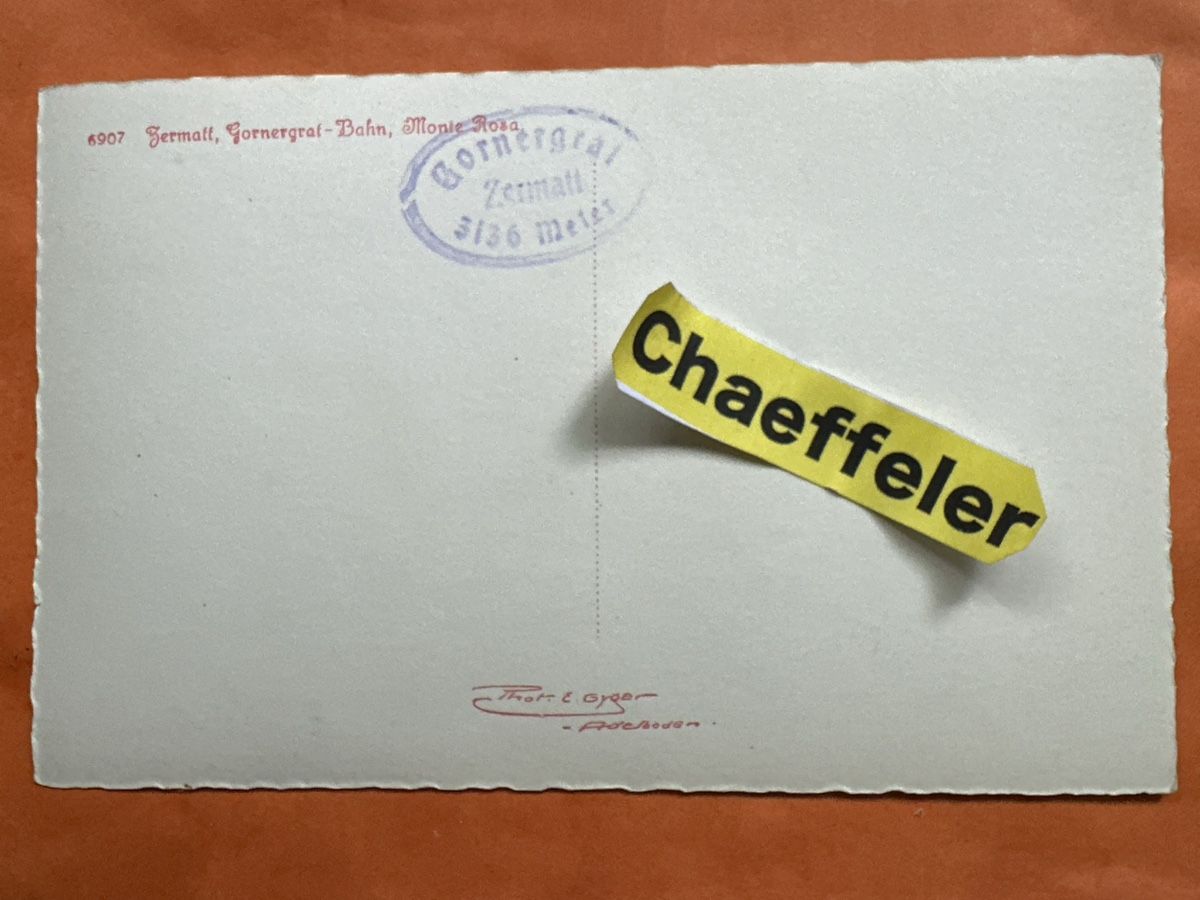 Cartoline postali: Zermatt, Gornergrat-Bahn, alte Ansichtskarte, Rarität – Usato da Zürich venduto da Chaeffeler 1